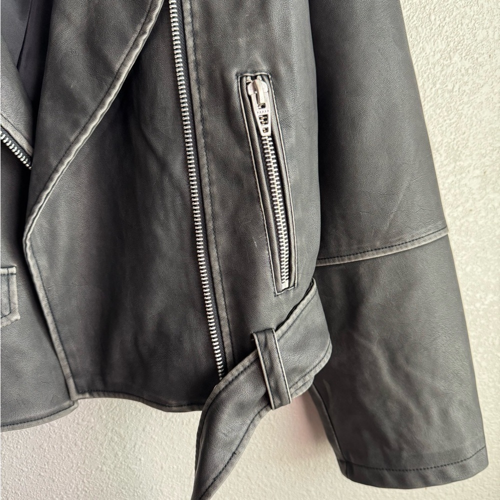 BLANK NYC Vegan Leather Moto Jacket with Belt - Picture 10 of 13